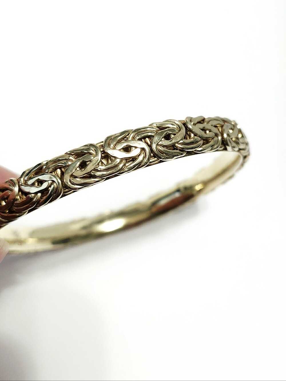 Byzantine Gold over Sterling Silver Bangle Bracelet - Picture 3 of 13